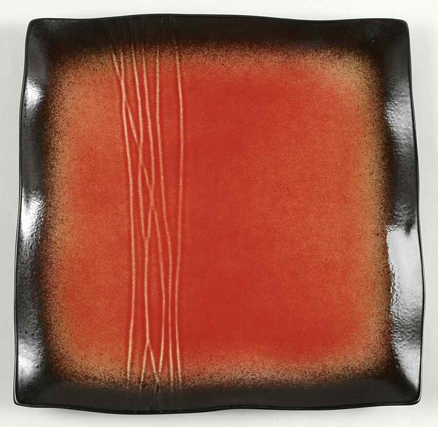 Galaxy Red Dinner Plate by Baum Brothers-1