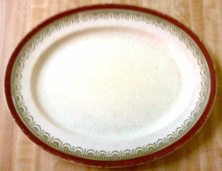 BRD24 14" Oval Serving Platter by Bridgwood & Son-1
