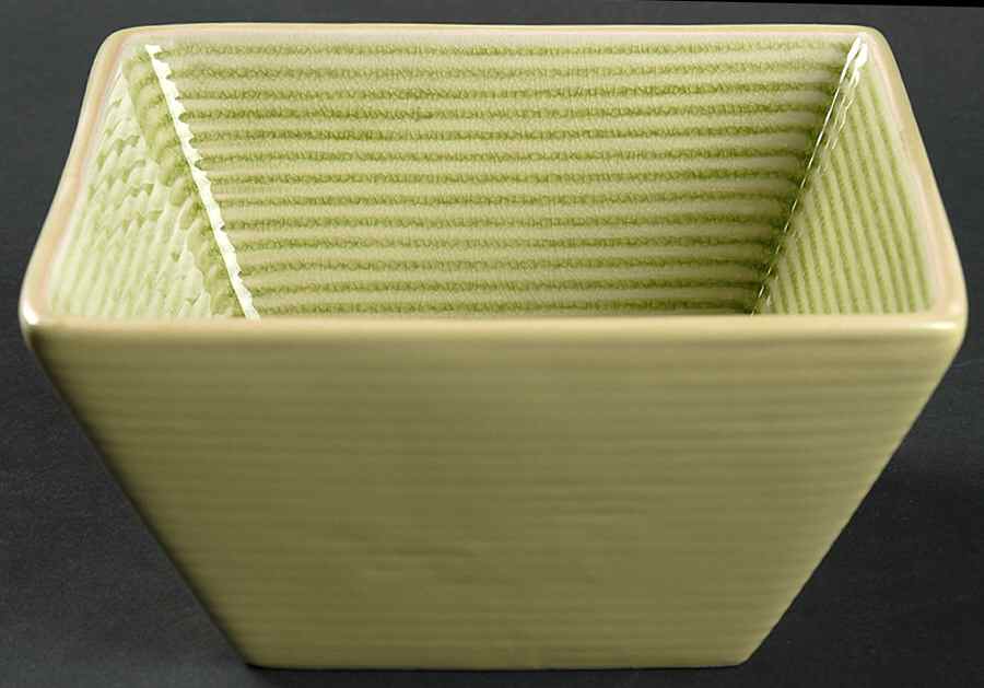 Square Lines Lime Green Soup/Cereal Bowl by Baum Brothers-1