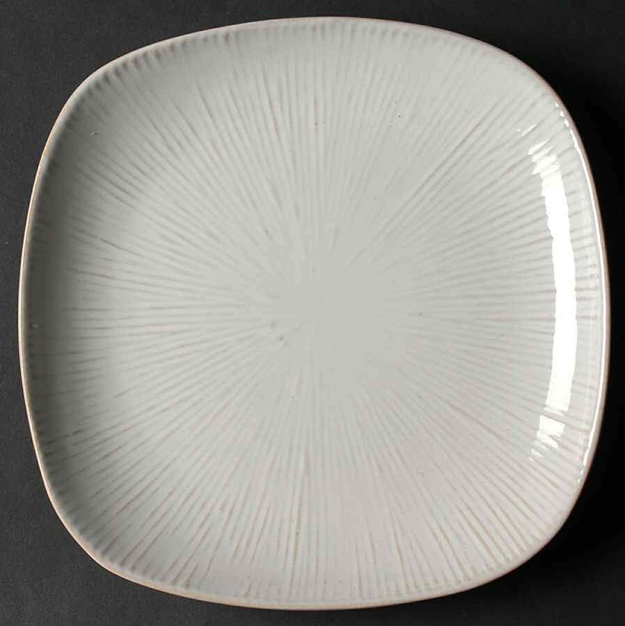 Radiant Lines White Salad Plate by Baum Brothers-1