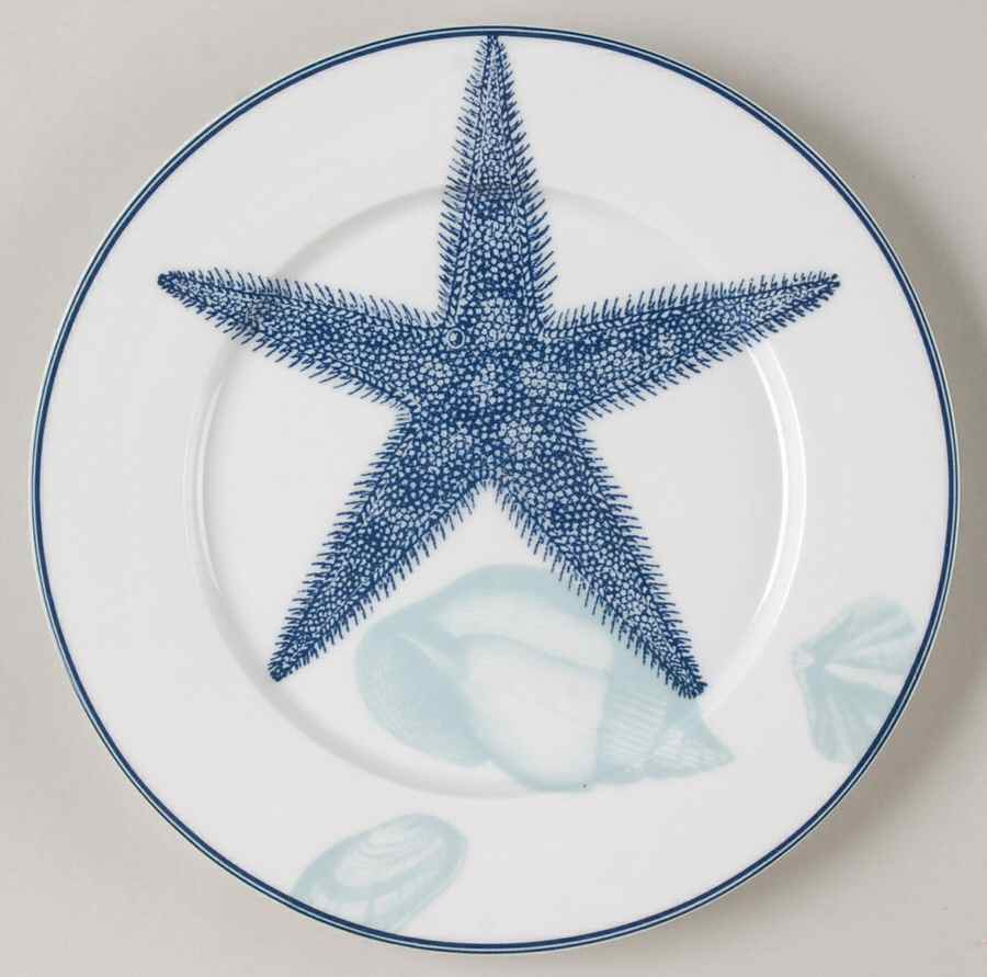 Zen Starfish & Seashell Dessert/Pie Plate by Block-1
