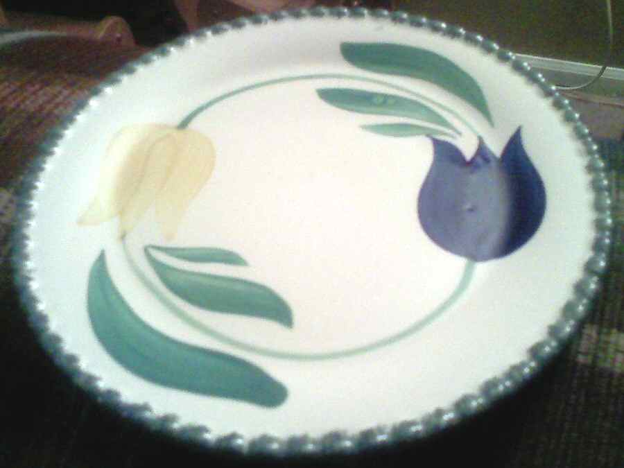 Tricolor Saucer by Blue Ridge Southern Pottery-1