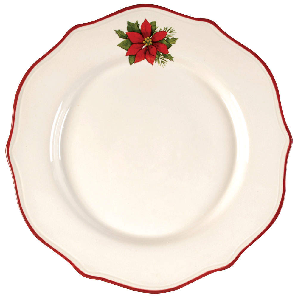 Poinsettia Dinner Plate by Better Homes and Gardens-1