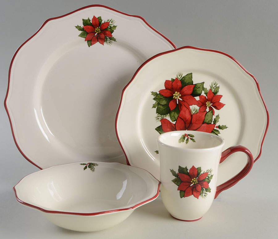 Poinsettia 32 Piece Estate Set by Better Homes and Gardens-1