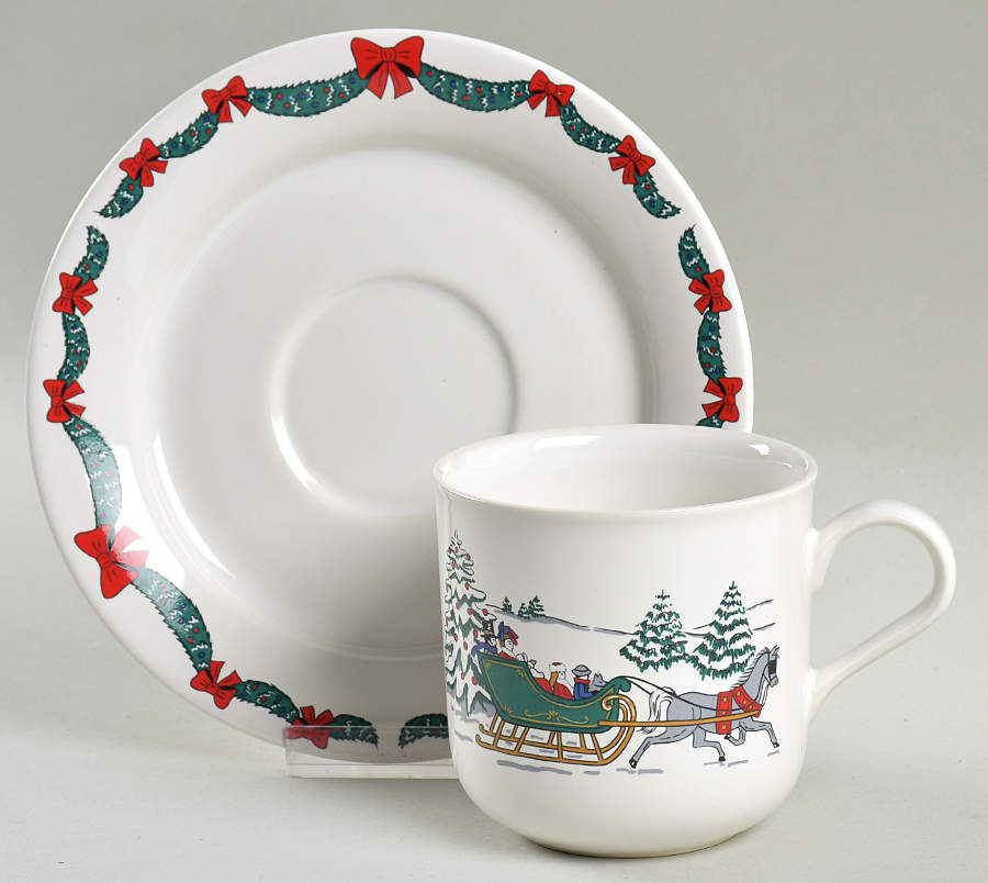 BHS10 Flat Cup & Saucer Set by Baker, Hart & Stuart-1