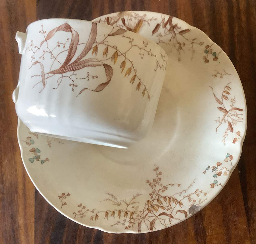 Harvest Flat Cup & Saucer Set by T & R Boote-1