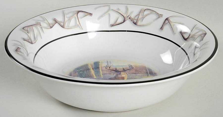 Old Mossy Horns Rim Soup Bowl by Bass Pro Shops-1