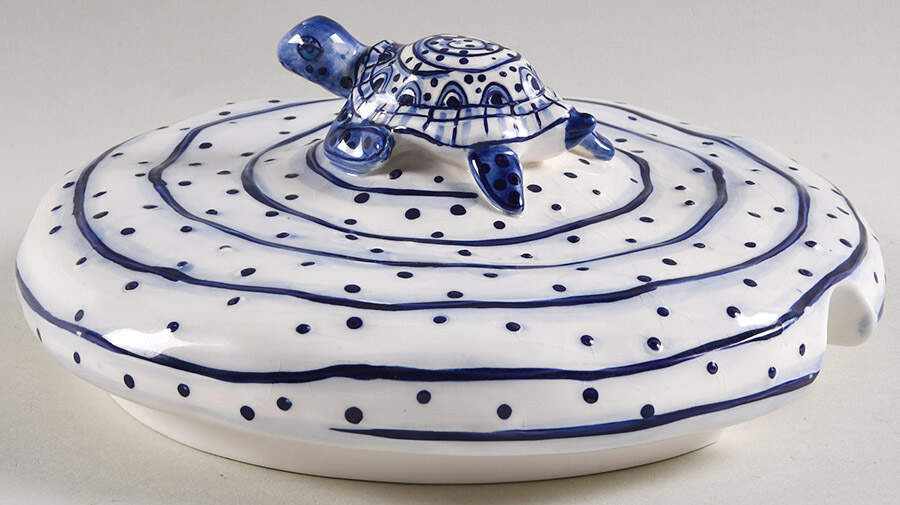 Blue Delft Tureen & Lid w/Ladle by Blue Sky-1