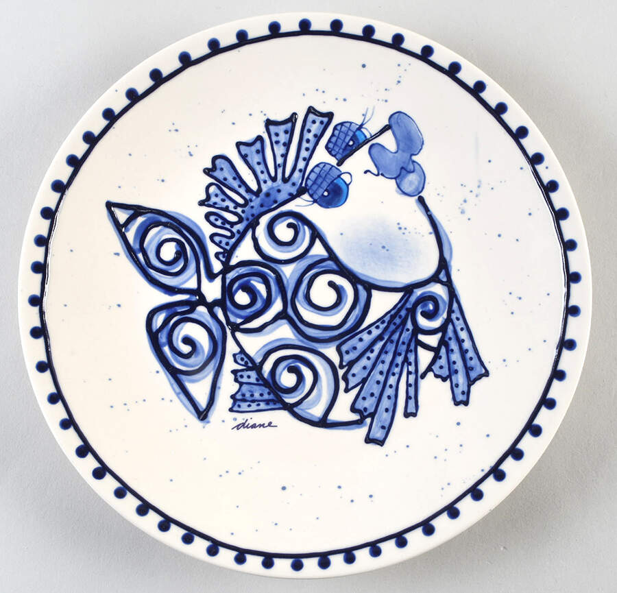Blue Delft Dinner Plate by Blue Sky-1