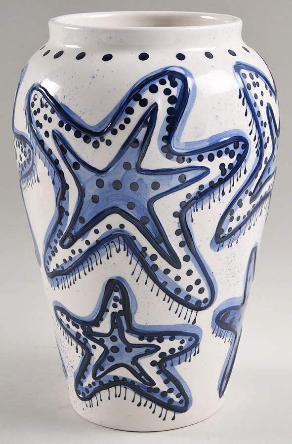 Blue Delft 10" Vase by Blue Sky-1
