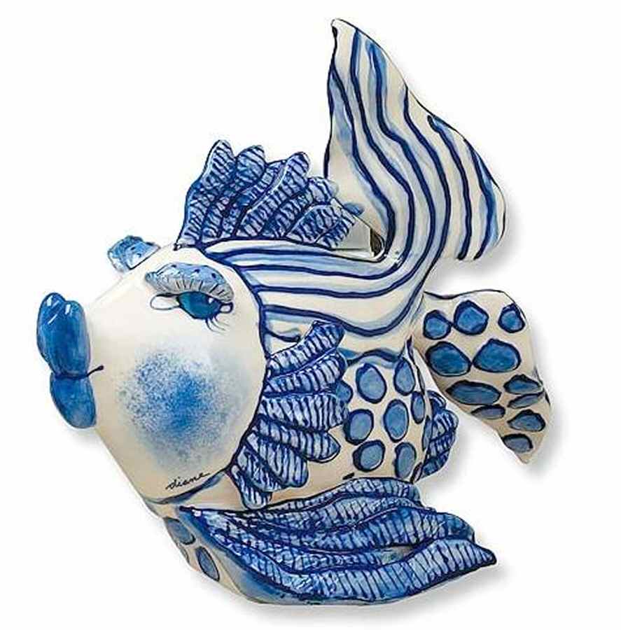 Blue Delft Large Fish Figurine by Blue Sky-1