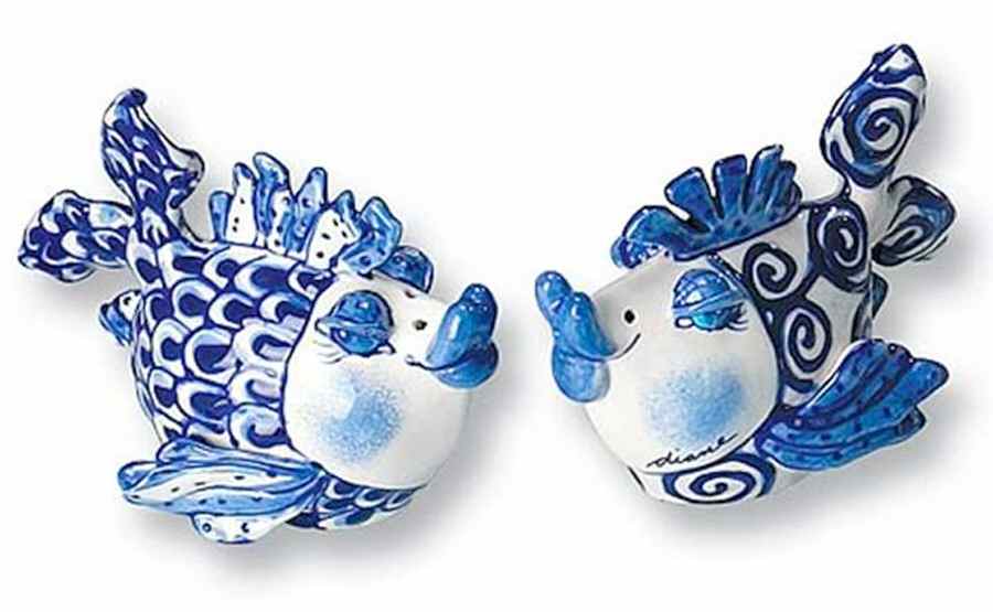 Blue Delft Figural Salt & Pepper Set by Blue Sky-1
