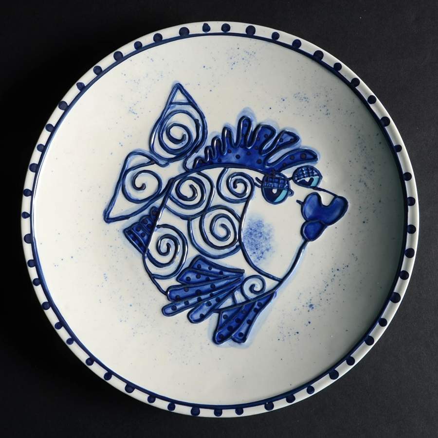 Blue Delft Dinner Plate by Blue Sky-1
