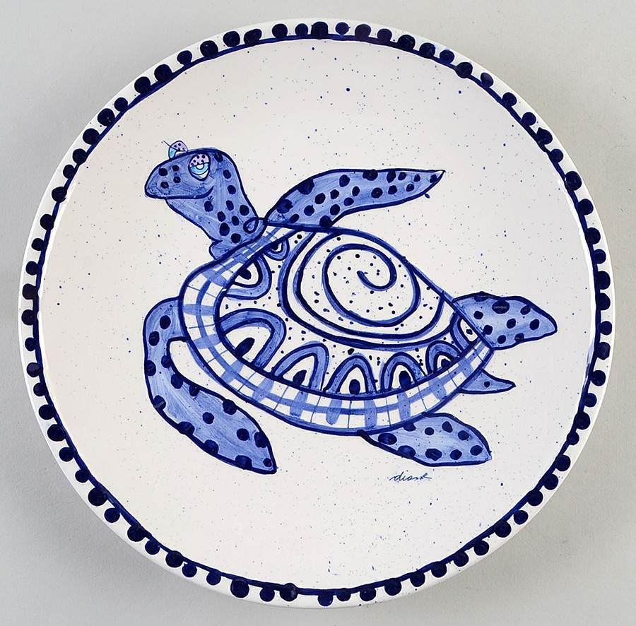 Blue Delft Dinner Plate by Blue Sky-1