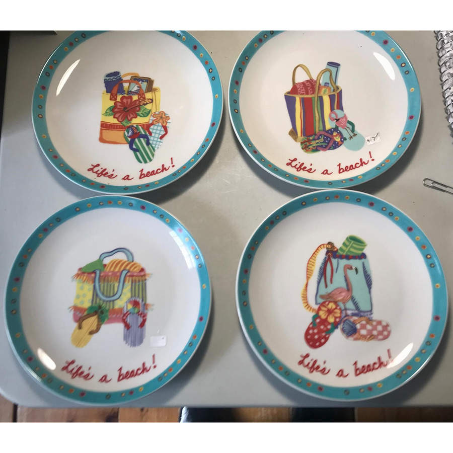 Life's a Beach Bread & Butter Plate by Boston Warehouse-1