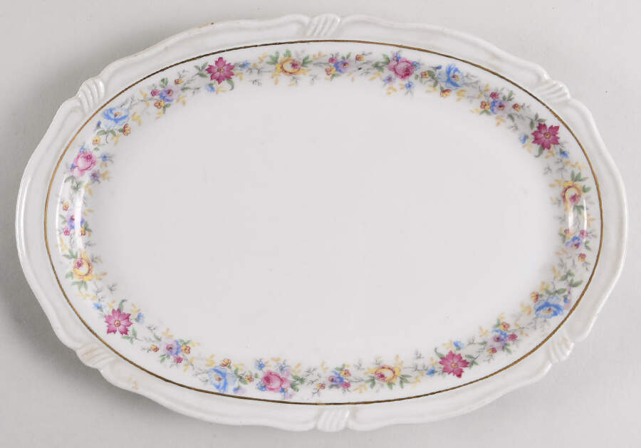 BTH222 11" Oval Serving Platter by Bareuther & Co-1