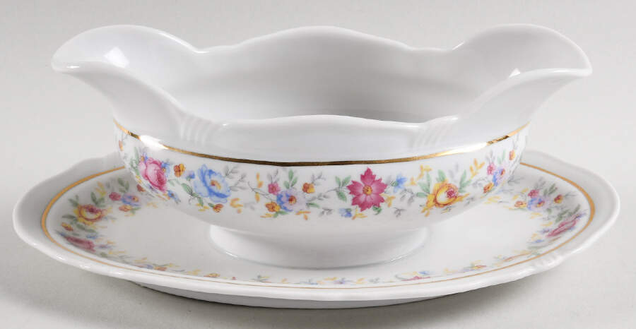 BTH222 Gravy Boat with Attached Underplate by Bareuther & Co-1