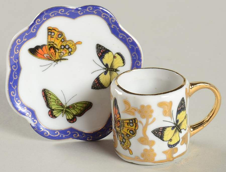 Butterfly Collection Flat Toy Cup and Saucer Set by Baum Brothers-1