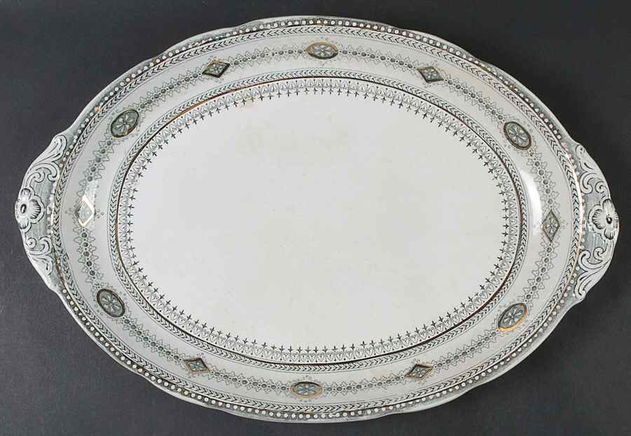 Dalmeny Green Underplate for Oval Tureen by Burgess & Leigh-1