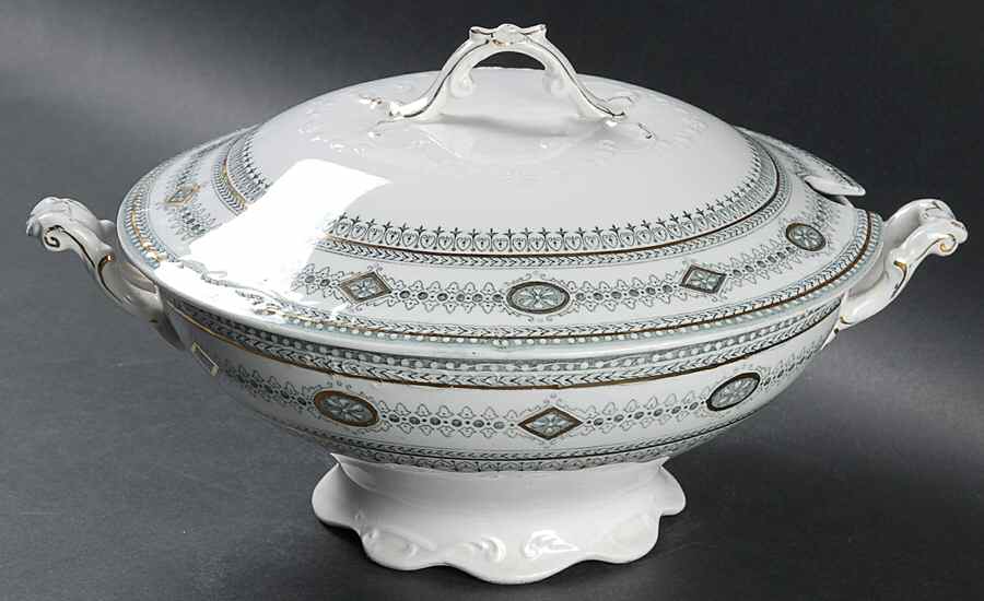 Dalmeny Green Tureen &  Lid by Burgess & Leigh-1