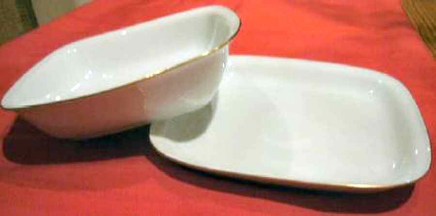 Leda 8" Square Vegetable Bowl by Bing & Grondahl-1