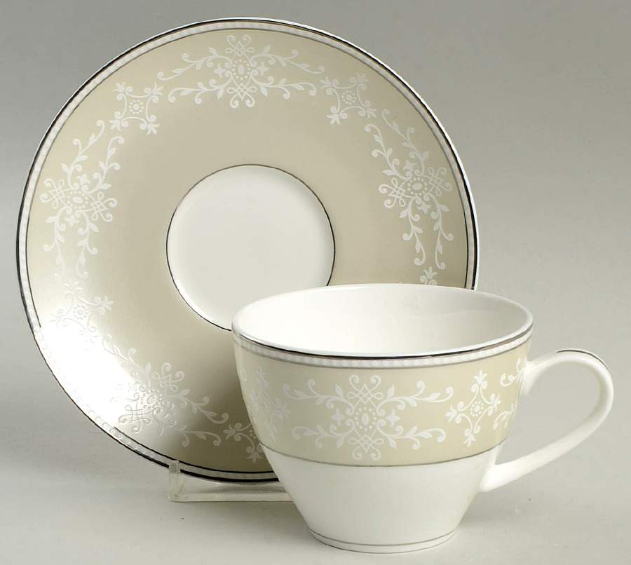 Satinwood Footed Cup & Saucer Set by Biltmore for Your Home-1