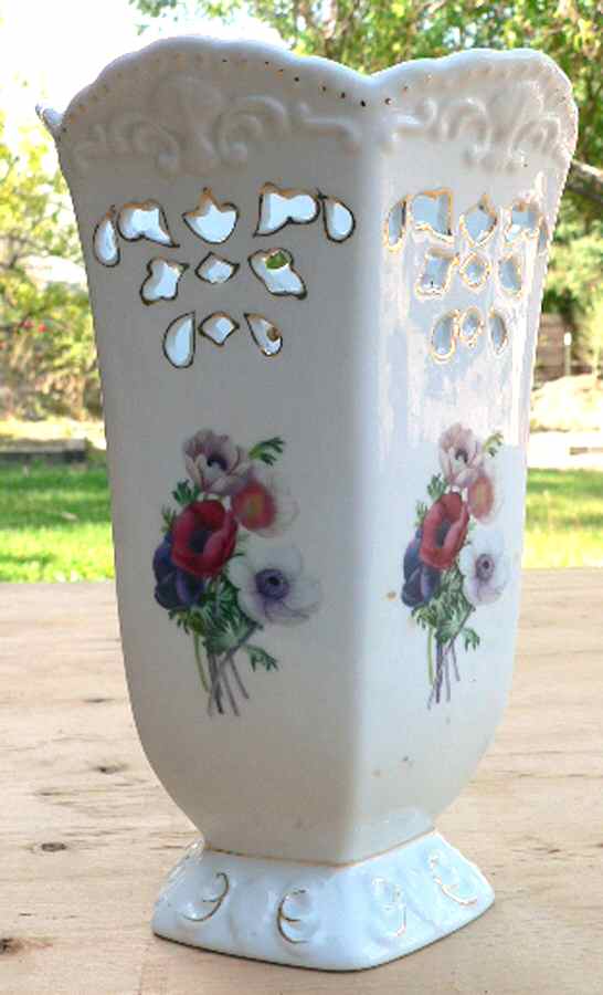 Anemone Collection Medium Pierced Vase by Baum Brothers-1