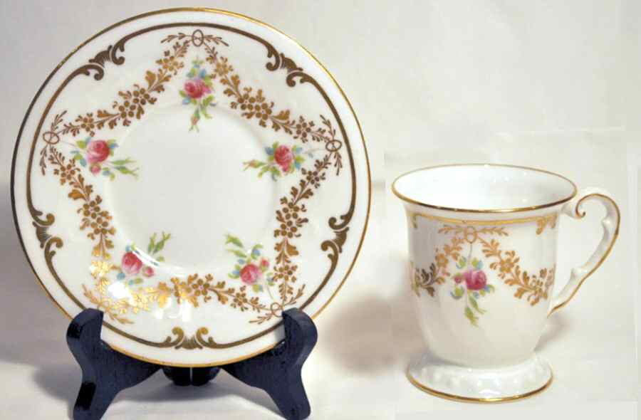 5527 Footed Demitasse Cup & Saucer Set by Brown, Westhead & Moore-1