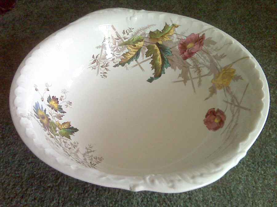 Poppy Bowl for Large Pitcher & Bowl Set by Burgess & Leigh-1