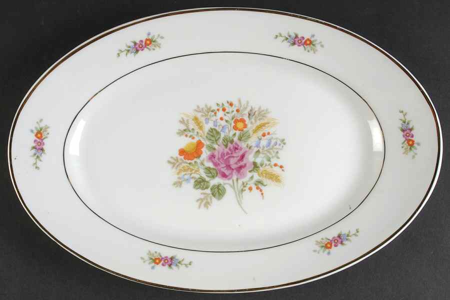 Quartet 13" Oval Serving Platter by Baum Brothers-1