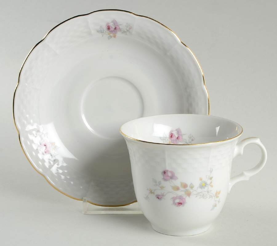 Spring Garden Flat Cup & Saucer Set by Baum Brothers-1