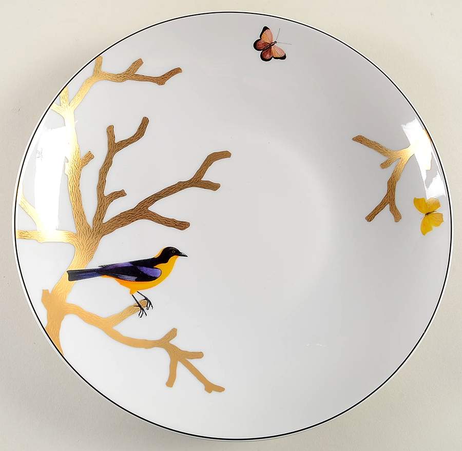 Aux Oiseaux 11" Deep Round Platter by Bernardaud-1
