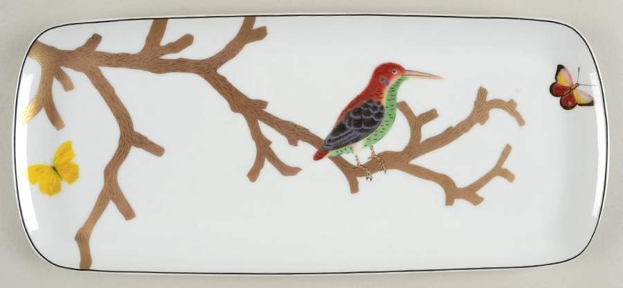 Aux Oiseaux Oblong Cake Plate by Bernardaud-1