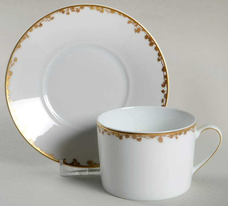 Capucine Flat Cup & Saucer Set by Bernardaud-1