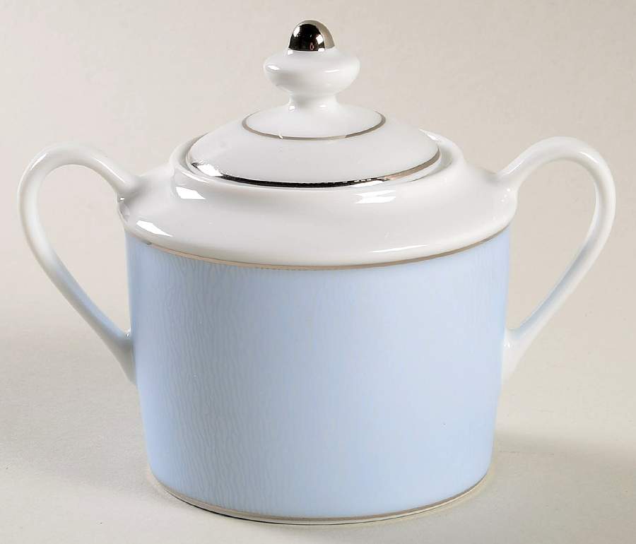 Dune Blue Sugar Bowl & Lid by Bernardaud-1