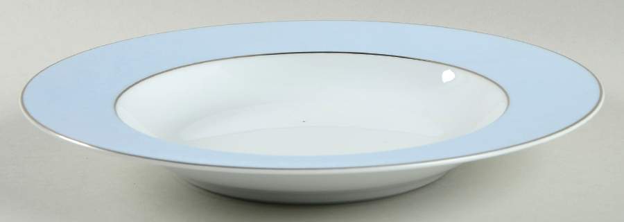 Dune Blue Large Rim Soup Bowl by Bernardaud-1