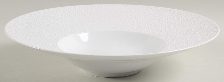 Ecume White Rim Soup Bowl by Bernardaud-1
