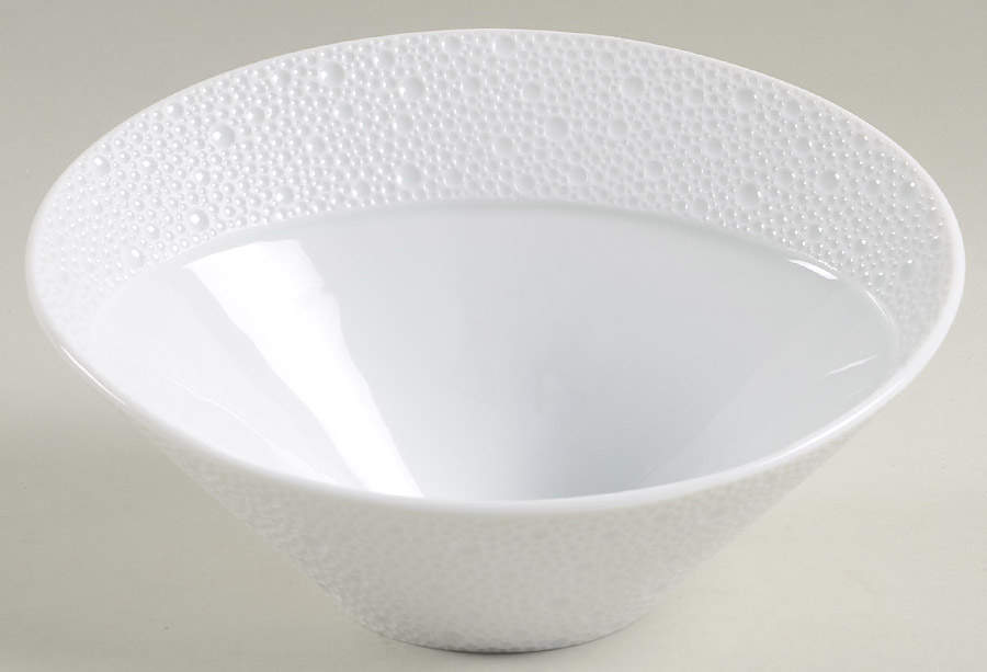 Ecume White Individual Oval Salad Bowl by Bernardaud-1