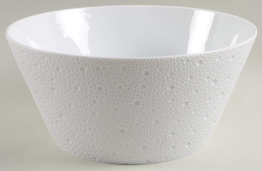 Ecume White 11" Large Salad Serving Bowl by Bernardaud-1