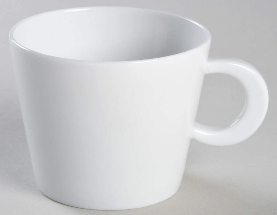Ecume White Flat Cup by Bernardaud-1