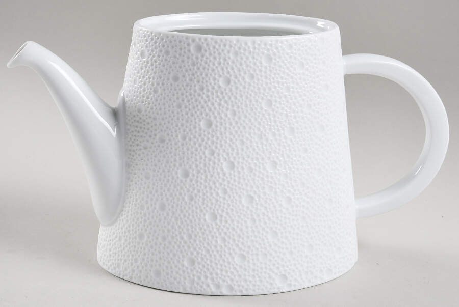 Ecume White Tea/Coffee Pot No Lid by Bernardaud-1