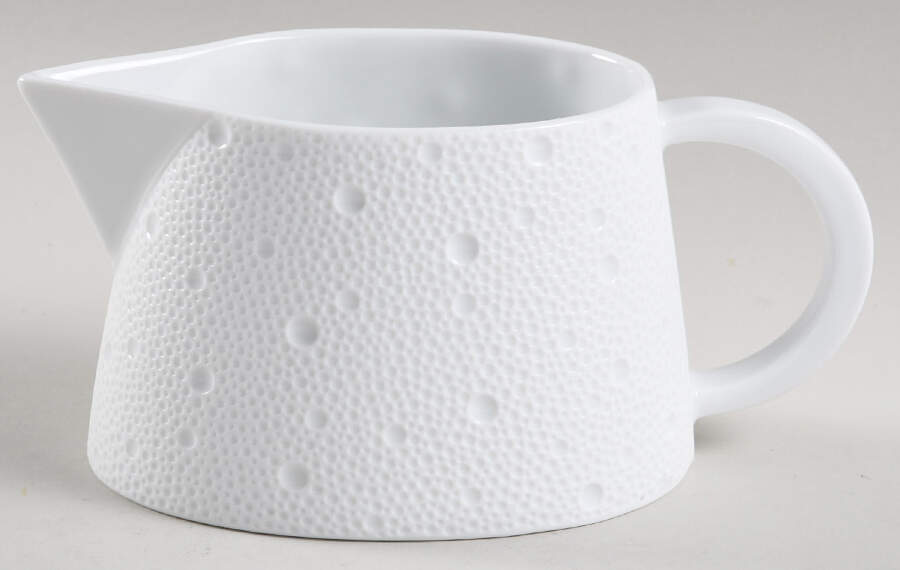 Ecume White Gravy Boat by Bernardaud-1
