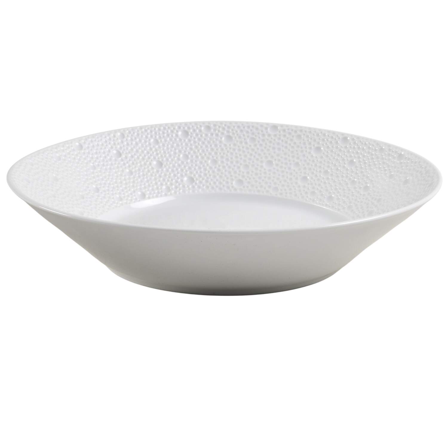 Ecume White 9" Round Vegetable Bowl by Bernardaud-1