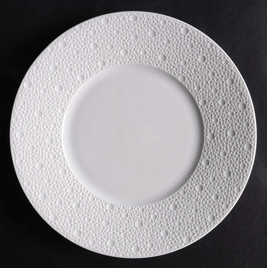 thumbnail image 2 of Bernardaud Ecume White Dinner Plate – 10 3/8" Porcelain, Made In France 2 of 6