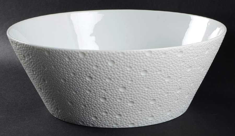 Ecume White 9" Salad Serving Bowl by Bernardaud-1