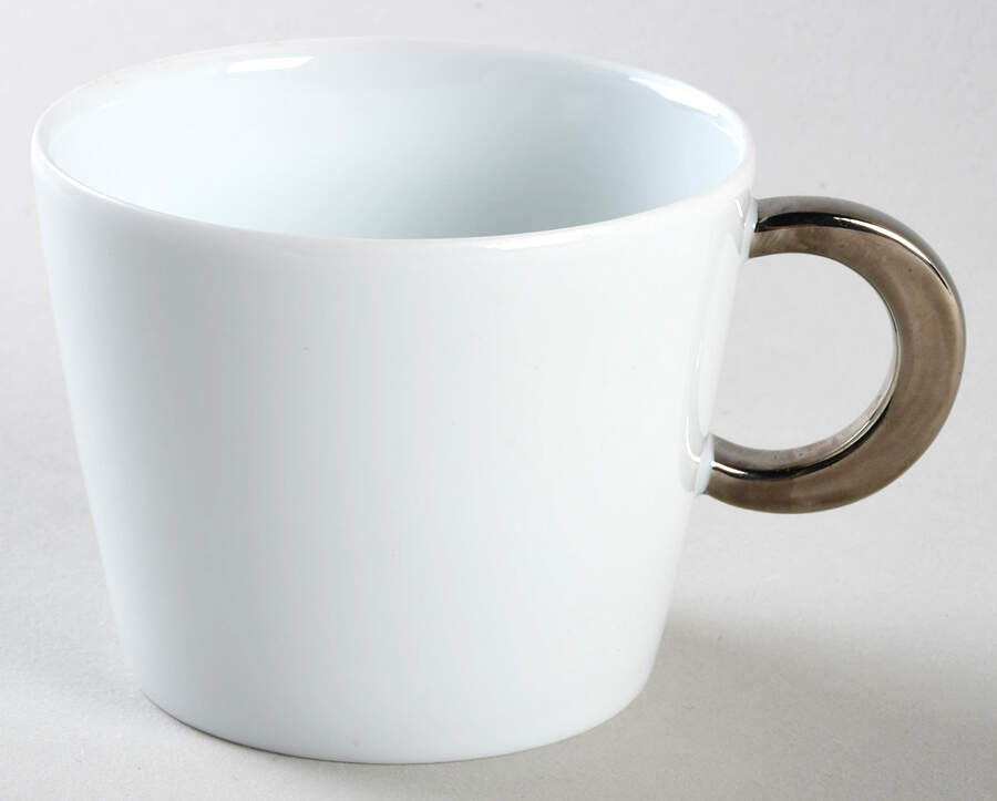 Ecume Silver Flat Cup by Bernardaud-1