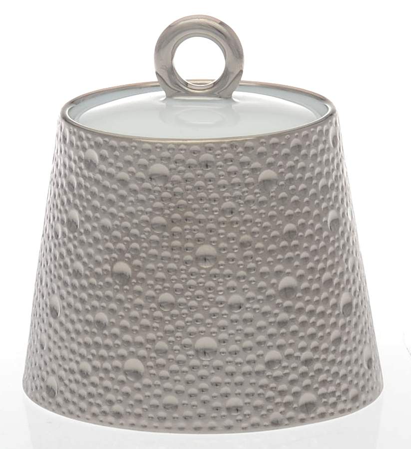 Ecume Silver Sugar Bowl & Lid by Bernardaud-1