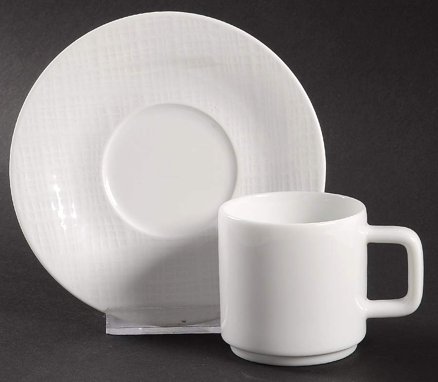 Organza Flat Demitasse Cup & Saucer Set by Bernardaud-1