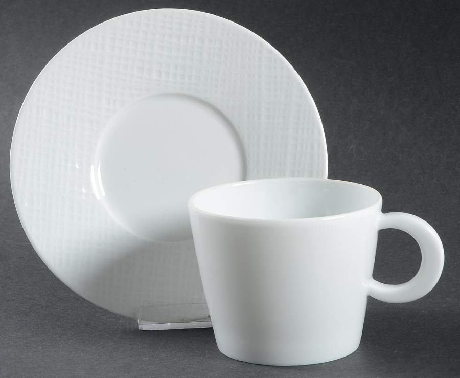 Organza Flat Cup & Saucer Set by Bernardaud-1
