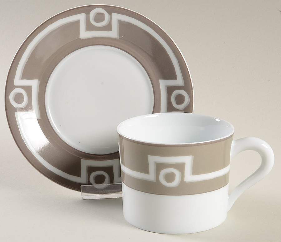Olbia Flat Cup & Saucer Set by Bernardaud-1